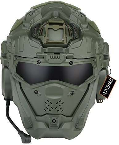 Casque rapide Airsoft, casque intégral avec casque intégré, ventilateur anti-buée, casque militaire tactique utilisé pour cosplay, chasse, paintball, CS