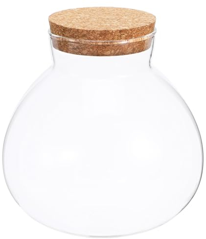Operitacx Vaso Bicchiere Con Tappo Sughero Per Terrario Piante, Bottiglia Ecologica Micro Paesaggio, Diy Giardino in Bottiglia, Decorazione Terrario Per Casa, Ufficio, Regalo Per Amanti Delle Piante,