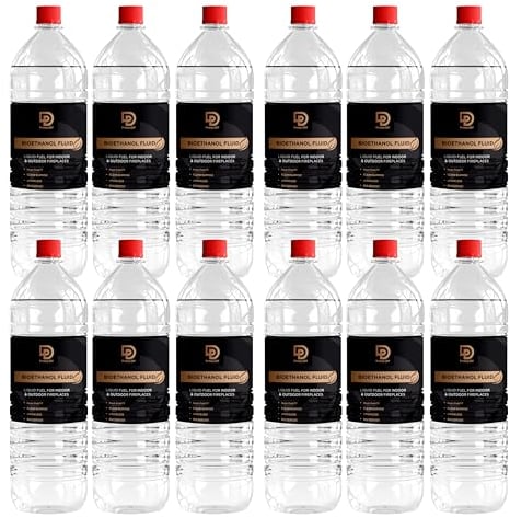 PRIMES DIY 12 Litre Premium Bioethanol Fuel for Fire Place Clean Burning High Purity Bio Ethanol Liquid Fuel for Fire Pits Burners and Stoves Indoor and Outdoor Use Eco Friendly Bioethanol Fuel Liquid