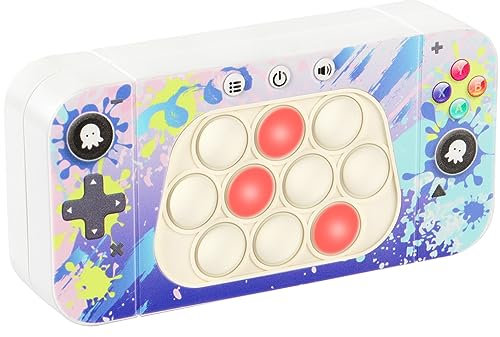Pop Game Light Up Fidget Toy, Quick Push Game Console, Push Pops Toys, Squeeze Poppet Sensory Push Pop Bubble Toy, Puzzle Game Fidget Console, Light Up Popping Games for Kids Adults