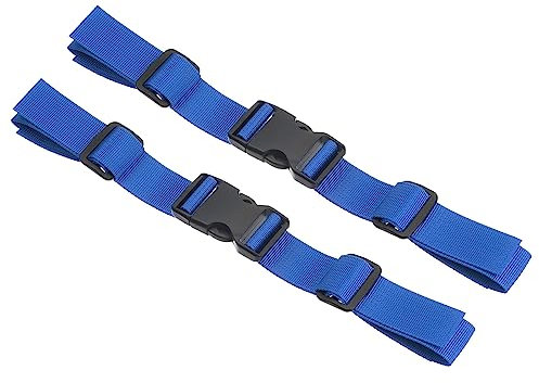PATIKIL Rucksack Brustriemen 2 Pack Polyester Gurtband Einstellbar Ersatz Riemen mit Schnellverschluss Schnalle für Tasche Draußen Wandern Radfahren Blau