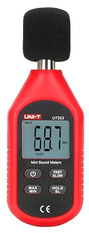 UNI-T Uni-trend Hygrometer UT353 UT353BT Sound Level Bluetooth Meter Digital Noise Measuring Tester 30-130dB Professional Decibel Monitor dB Detector(UT353BT with Bluetooth function)