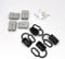 Offgridtec 4er-Pack Anderson Stecker mit Staubschutzkappe für 6AWG Kabel, Anderson SB50 Kompatibel, Sichere Kontaktstifte, Robuster Kunststoff 50A 600V Stecker für Solarmodule & Ladesysteme (Grau)