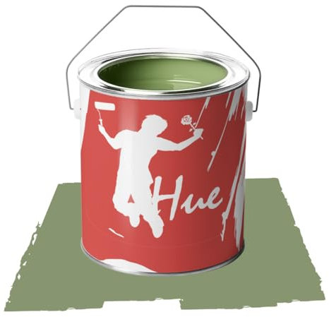 VERNICE HUE Pintura acrílica lavable interior ecológica colores tamaño 2,5 L Verde Vintage
