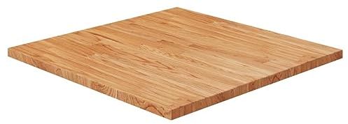 ZEYUAN Tablero de Mesa Cuadrada Madera Roble marrón Claro 70x70x2,5 cm, Encimera Cocina, Tableros De Madera, Table Salon, Encimera De Madera - 343031