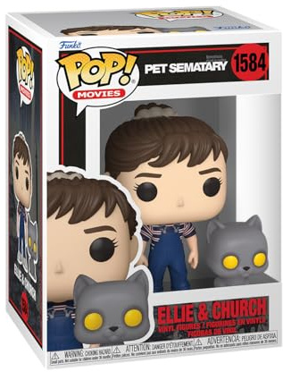 Funko POP! & Buddy: Pet Sematary 1986 - Ellie Creed & Church | Offizielles Horror Merch - Vinyl Sammelfigur als Regal Deko - Geschenkidee zum Geburtstag für Fans und Sammler