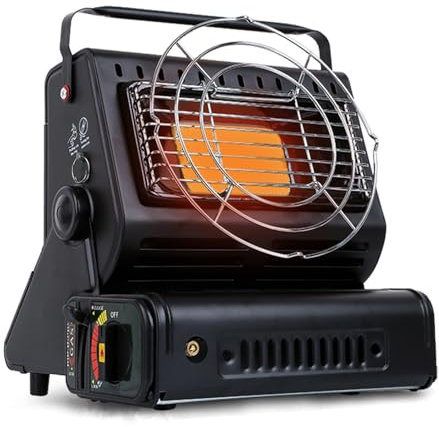 Jemora Chauffage à gaz 1300W, Chauffage de Camping à Double Usage, Four à gaz Portable pour Chauffer la Cuisine