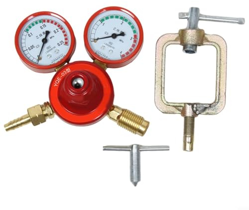 EpheyFIF Régulateur de soudage pour bouteille de gaz, régulateur d'oxygène acétylène avec jauge de soudage pour bouteilles de gaz (acétylène)
