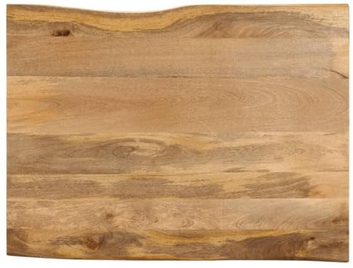 vidaXL Piano Tavolo 100x80x2,5 cm Bordi Vivi in Legno Massello Mango, Piano Sostituzione Tavolo, Piano per Tavolo da Pranzo, Piano d'appoggio