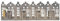IB Laursen Kerzenhalter HAUSFASSADE Grau für 4 Kerzen 19 cm Kerzenständer