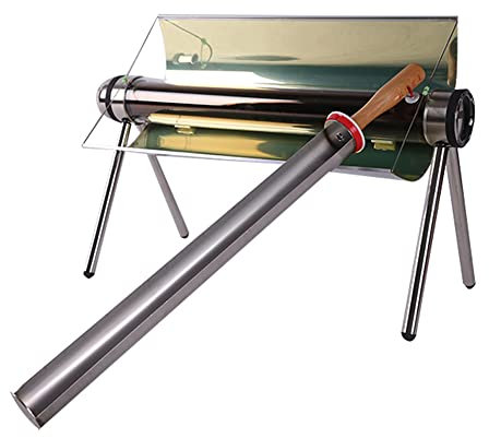 Horno solar portátil, estufa solar con capacidad de 1,5 L, parrilla solar plegable de acero inoxidable para camping, senderismo y mochileros, horno solar de grado alimenticio sin humo