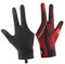 rockible 3-Finger Pool Handschuhe rutschfeste, 3 Finger Snooker Gloves Wear-Resistant, Billiard Pool Cue Gloves Non Slip, Offene DREI Finger Pool Handschuhe Leicht, Schwarz Rot Linke Hand