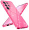 Paitech für Samsung Galaxy S25 Ultra Hülle Glitzer, Weiche TPU Silikon Handyhülle Samsung S25 Ultra Dünne Flexible Stoßfeste Kratzfest Schutzhülle Case für Frauen und Mädchen, Rosa