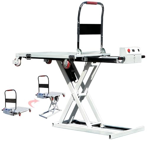 KJHYYPP Carrello elevatore a Forbice con Tavolo elevatore Mobile Idraulico, Tavolo elevatore a Forbice Elettrico con 4 Ruote per la movimentazione di Materiali, Carrello Piatto Piccolo