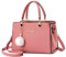 Damen-Einkaufstasche, modische Handtaschen, Damen-Geldbörse, Umhängetasche, Umhängetasche, Ledertasche für Damen Taschen Rucksack Damen Zwei (Pink, One Size)