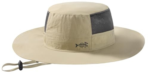 Bassdash UPF 50 + Angeln Sonnenhut Herren Wasserdicht Unisex Breite Krempe Bucket Boonie Hut Outdoor Fischerhut für Wandern Camping Safari Klassische BuschhüTe FH15