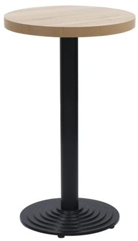 Kangmusi 325426 Armature de table de bistrot en fonte Noir Ø 43 x 72 cm