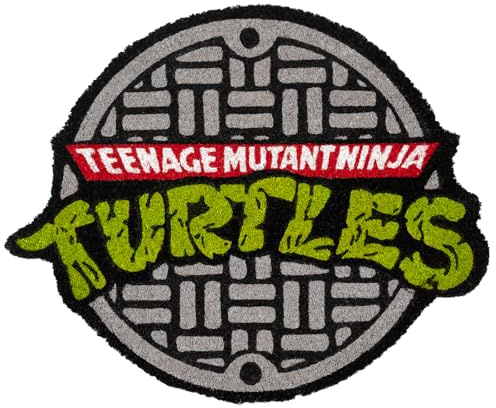 Grupo Erik Teenage Mutant Ninja Turtles Door Mat Coir, Front Door - Gifts | 21.6 x 17.7 in - 55 x 45 cm Coconut Coir & PVC, Waterproof, Non Slip Door Mats Indoor & Outdoor | Nickelodeon Merchandise