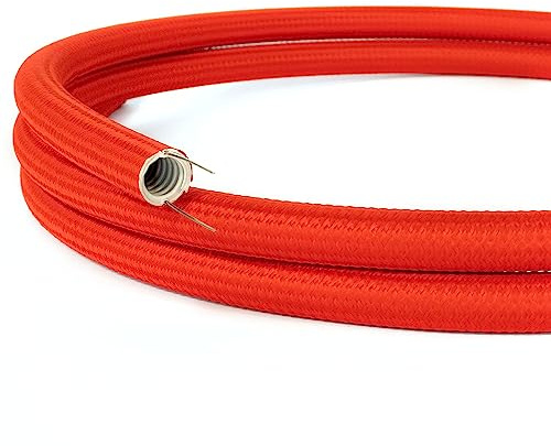 creative cables - Creative-Tube, Durchmesser 20 mm, in Seideneffekt RM09 rot, mit modularer Kabelkanal