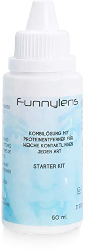 Meralens Kombilösung 1x 60ml Kontaktlinsenflüssigkeit für weiche Kontaktlinsen - All In One Reisegröße Pflegemittel + 1 Kontaktlinsenbehälter