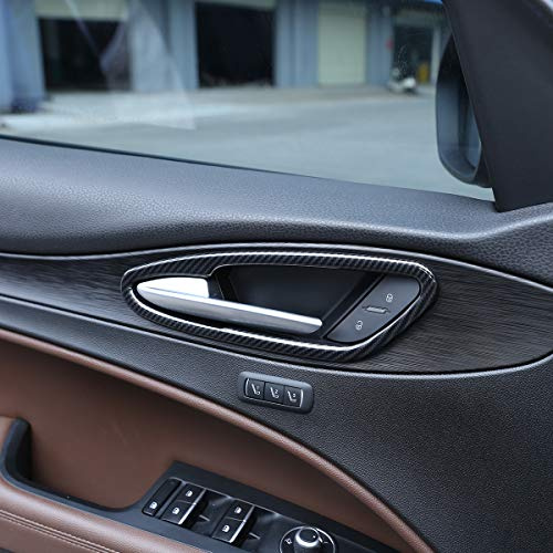 Für Stelvio Carbon Fiber Style ABS Auto Innenraum Türgriff Rahmen Verkleidung