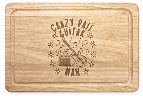 Fou Bass Guitare Homme Stars Rectangulaire Planche à Découper en Bois