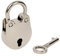 HMF Mini cadenas décoratif avec clé - 3,8 x 2,5 x 1 cm - Argenté