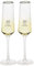 Widdop and Co Amore by Juliana Set of 2 Flute Rippled Glasses in Gift Box - (50th Anniversary)