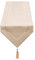SANLEHAUSE Tischläufer Leinen Beige 32 x 180 cm, Tischläufer leinenoptik Hochwertiger Tischläufer Einfarbiger, Modern Pflegeleicht Tischläufer für Esstisch, Couchtisch, Restaurant，Dekoration