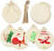 Milieur 30Pcs Holzscheiben zum Basteln, DIY handgemachte hängende Holzornamente zum Bemalen, mit Lanyards für Weihnachtsdekorationen