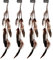 MWOOT 4 Piezas Clips de Pelo Pluma, Extensiones de Cabello Bohemios Hechas a Mano con Clips, Feather Hair Clips para Mujeres Niñas,Indio Tocado de Plumas para Halloween Festivales Party Decoración