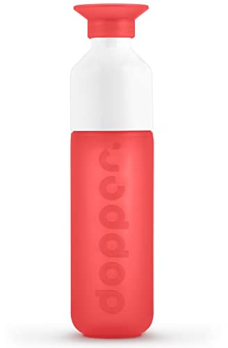 Dopper Original Trinkflasche Coral Splash 450ml - BPA-freie Flasche, Auslaufsicher, Wiederverwendbar, Schmal, Leicht - Wasserflasche für Sport, Fitness, Schule, Outdoor & Büro