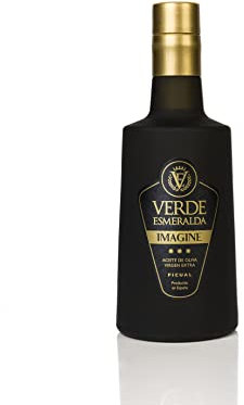 Verde Esmeralda Olio di Oliva Picual Imagine – Speciale Spagna-Jaén 500ml | Olive Oil Premium filtrato dalla Sierra de Cazorla, extravergine di oliva fruttato, erba fresca, pomodoro e mandorla.
