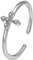 Gilieyer Kreuz Ringe, Christliche Ringe Offener Verstellbar Inspirierende Ringe Jesus Kreuz Ring Bibel Kreuz Schmuck für Damen Herren (Cross Silber)