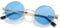 KANASTAL Runde Sonnenbrille Herren Damen Klassische Retro Polarisierte Sonnenbrille Rund mit Metallrahmen Vintage Hippie Rave Brille UV400 Schutz, Gold Rahmen Hellblau Gläser