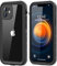 CASELIVE for iPhone 12 Waterproof Case with Built in Screen Protector, Shockproof Dustproof Heavy Duty 360° Full Body Protective Phone Case for iPhone 12 6.1'' Black