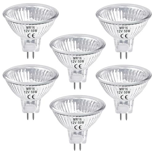 LedWekei GU5.3-Halogenlampen, MR16, 12 V, 50 W, dimmbare 2700 K warmweiße Glühbirnen (6er-Pack)