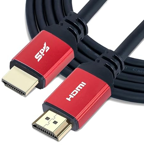 SPS Ultra High Speed HDMI Kabel, 48Gbps Datenübertragung| Geflochtene Nylon und Goldverbinder| 4K @ 60Hz| Ultra HD 8K 2160P| für Laptop| Überwachen| PS| Xbox| Computer| Tablet| 60 FPS| 10 Meter
