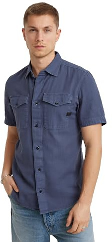 G-Star RAW Herren Marine Slim Hemd, Blau (Vintage Indigo gd D19751-D454-G305), M