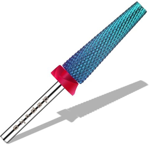 Depvko Brocas de uñas superlargas 5 en 1, brocas de tungsteno de carburo de 3/32 pulgadas, brocas de seguridad avanzada profesional de rotación bidireccional para uñas, eliminación rápida para