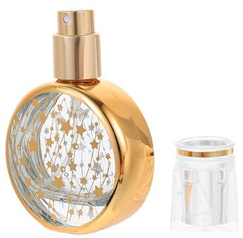 minkissy Portable Spray Bottle Refillable Glass Bottle for Travel Use Random Pattern for Liquid Spray Needs