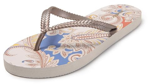 JOMIX Tongs Femme Tongs Confort et Légères pour Femmes – Tongues Femmes nu-pieds Légères, Souple et Antidérapante, Idéale pour Mer, Piscine et Maison, SD9432, A-Blanc, 38 EU