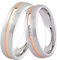 DOOSTI Ehering/Trauring/Partnerring Bicolor - Silber 925/- Silber Ring - Rosegold hochwertiger Bicolor Silberring - Damen und Herren Variante - Mit Gratis Wunschgravur (Ring mit Stein, 58)