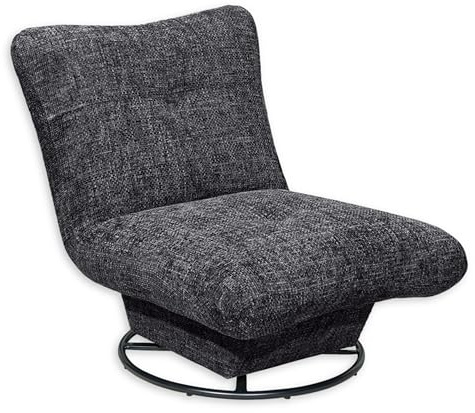 Stella Trading Maranello Sessel Wohnzimmer, Anthrazit - Bequemer Fernsehsessel Relaxsessel drehbar - 96 x 75 x 93 cm (B/H/T)