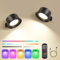 Euakee Lampada da Parete Interno 2Pcs, Lampada da Parete Con Telecomando & Batteria Ricaricabile, Lampada Led Per interni Con Controllo A Sfioramento, per Cameretta Cucina Soggiorno (Nero)