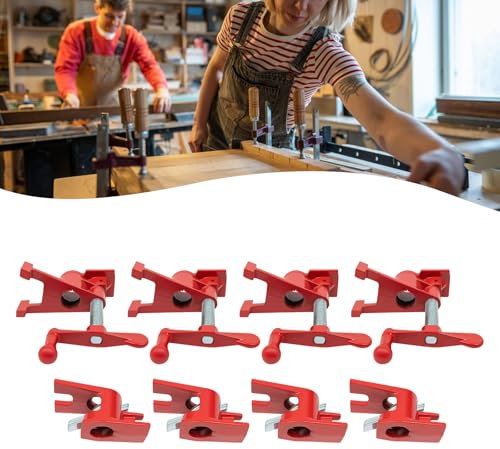 MEHOOSPVN Juego de 4 abrazaderas de metal de cierre rápido para madera, 3/4 pulgadas, juego de abrazaderas de tornillo de tubo, tornillo de banco para carpintería, juego de abrazadera de corpus,