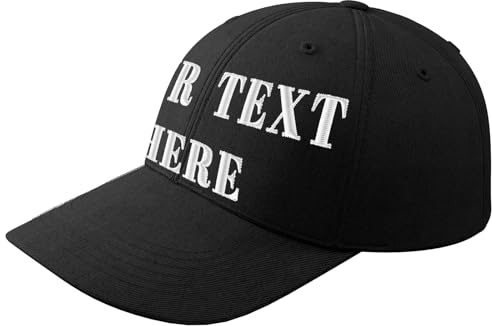 Bemaystar Personalisierte Baseballkappe mit Stickerei Text,Bestickte Kappe mit Text, Baseballkappe für Ihn,Personalisiertes Geschenk Schwarz