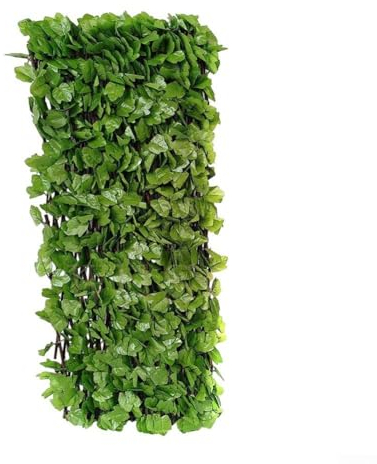 LVYXON 1 brise-vue extensible en lierre artificiel pour balcon, terrasse, extérieur, clôture décorative en faux lierre - couverture de jardin en bois (#2)