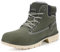 Stivali da Neve Uomo Donna Inverno Scarpe Trekking Scarpe Caldi Impermeabili Stivaletti Pelliccia Stringate Outdoor, Verde, 41 EU