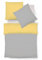liebling Halbleinen Bettwäsche 200 x 200 + 2 x 80 x 80 cm, Farbe grau-Lemon, Bettbezug aus 50% Leinen & 50% Baumwolle, kühlend & atmungsaktiv, waschbar 60 Grad, Ökotex 100